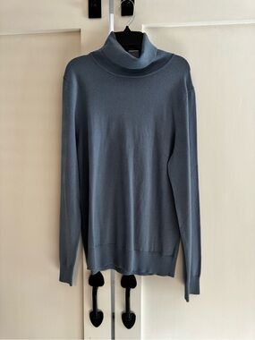 Dkny Slate-Blue Turtleneck Sweater